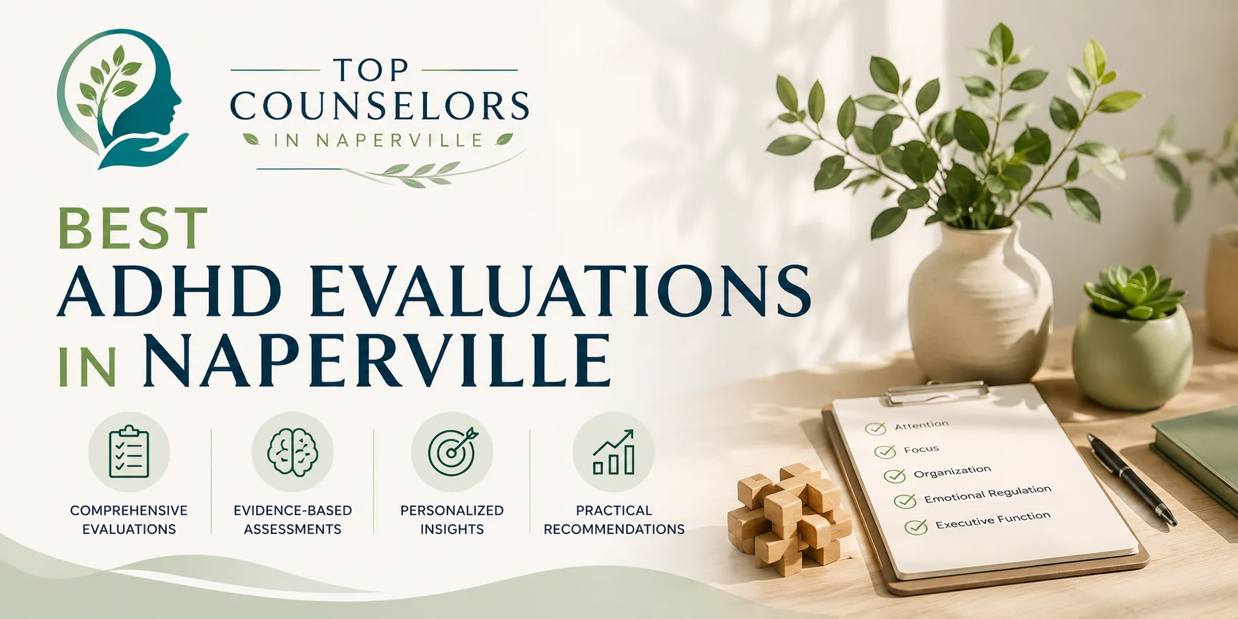 Top ADHD evaluation providers in Naperville, IL conducting an adult ADHD assessment