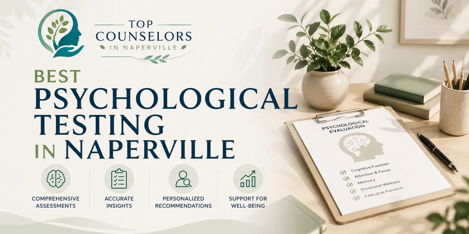 Top psychological testing providers in Naperville, IL administering a psychological assessment